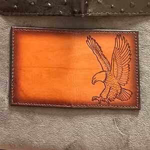 Artistic eagle card only wallet. Get your genuine leather handcrafted wallet.